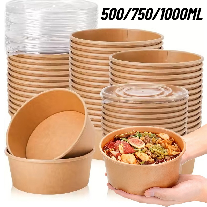 Meal Prep Plan - 10/20 Pezzi Ciotole Rotonde in Carta