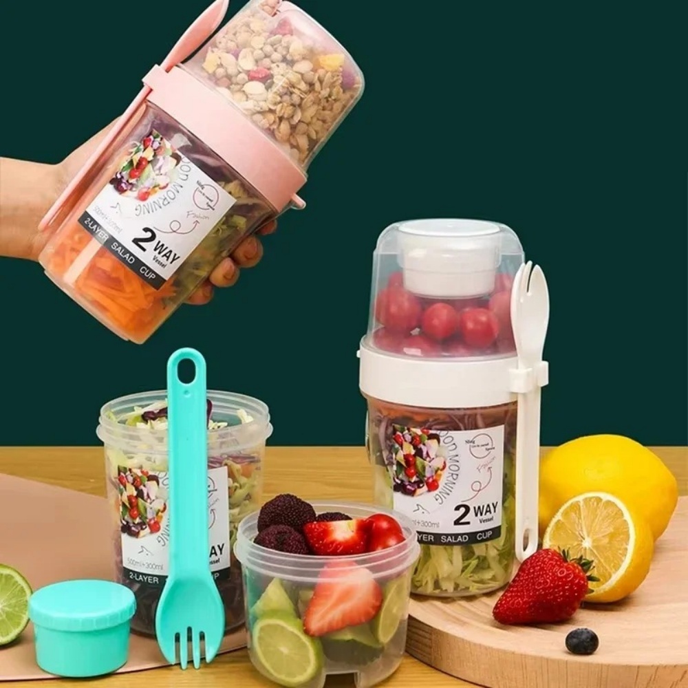 Meal Prep Glass Containers - Tazza per insalata portatile Tazza per