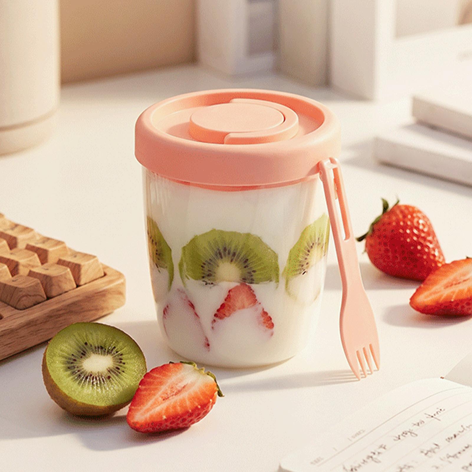 Meal Prep Glass Containers - Contenitori per Yogurt con Coperchio, Tazza