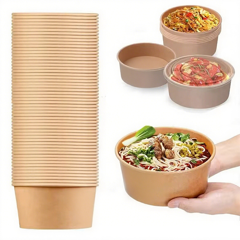 Meal Prep Plan - Ciotole rotonde in carta Kraft Bento