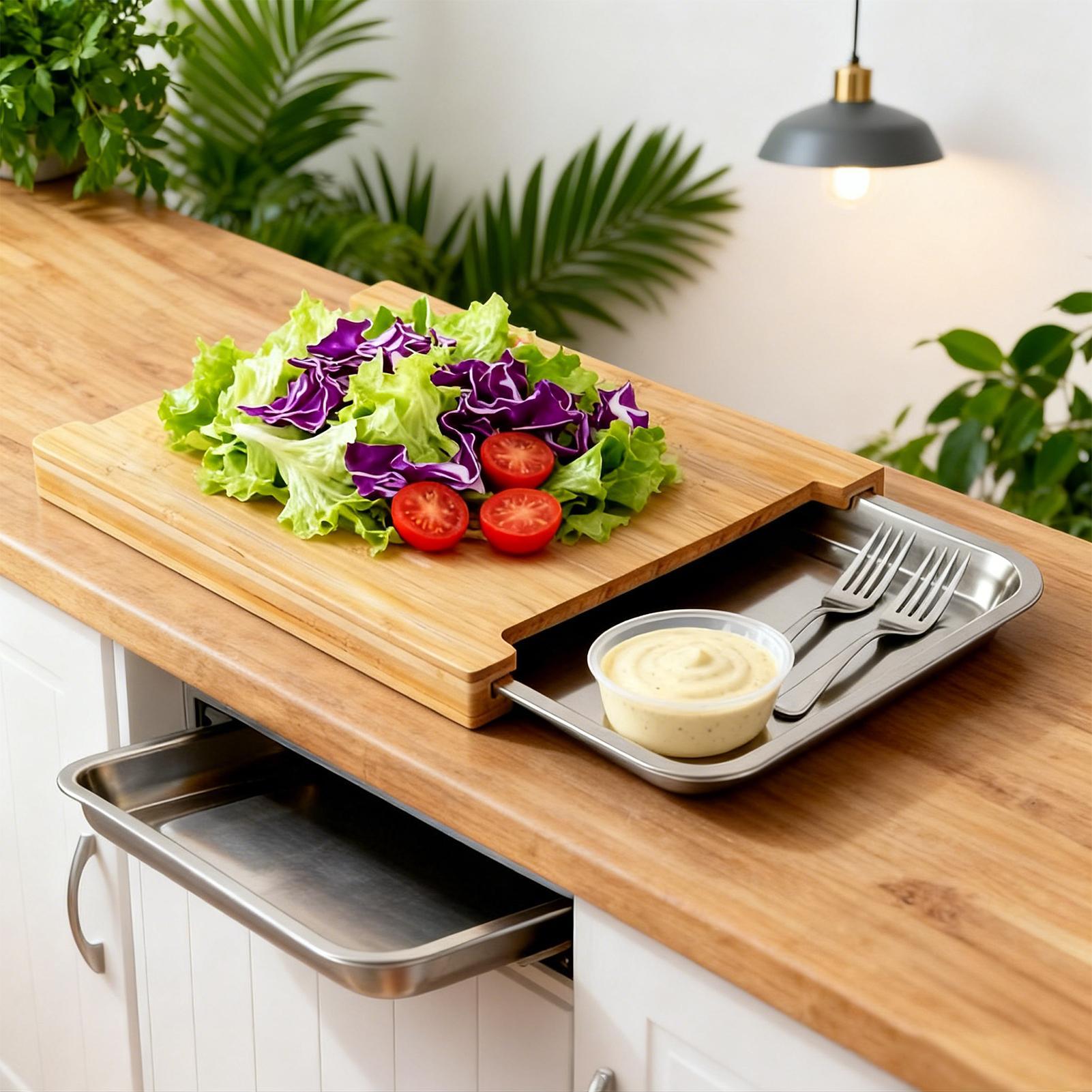 Meal Prep For Cutting - Taglieri in legno per cucina, antiscivolo,
