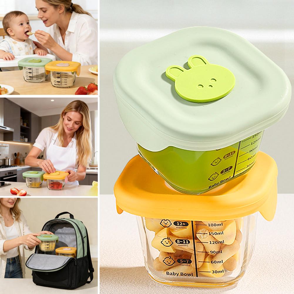 Meal Prep Menu - 2 Pezzi Contenitore in Vetro per