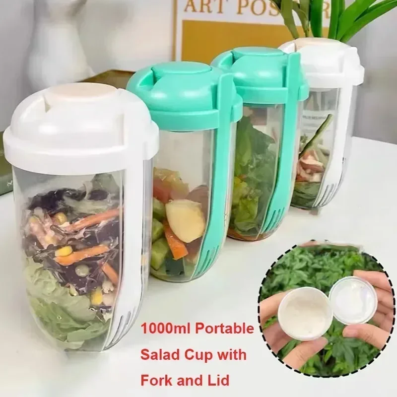 Meal Prep Yogurt Containers - Ciotola Portatile per Insalata con Coperchio