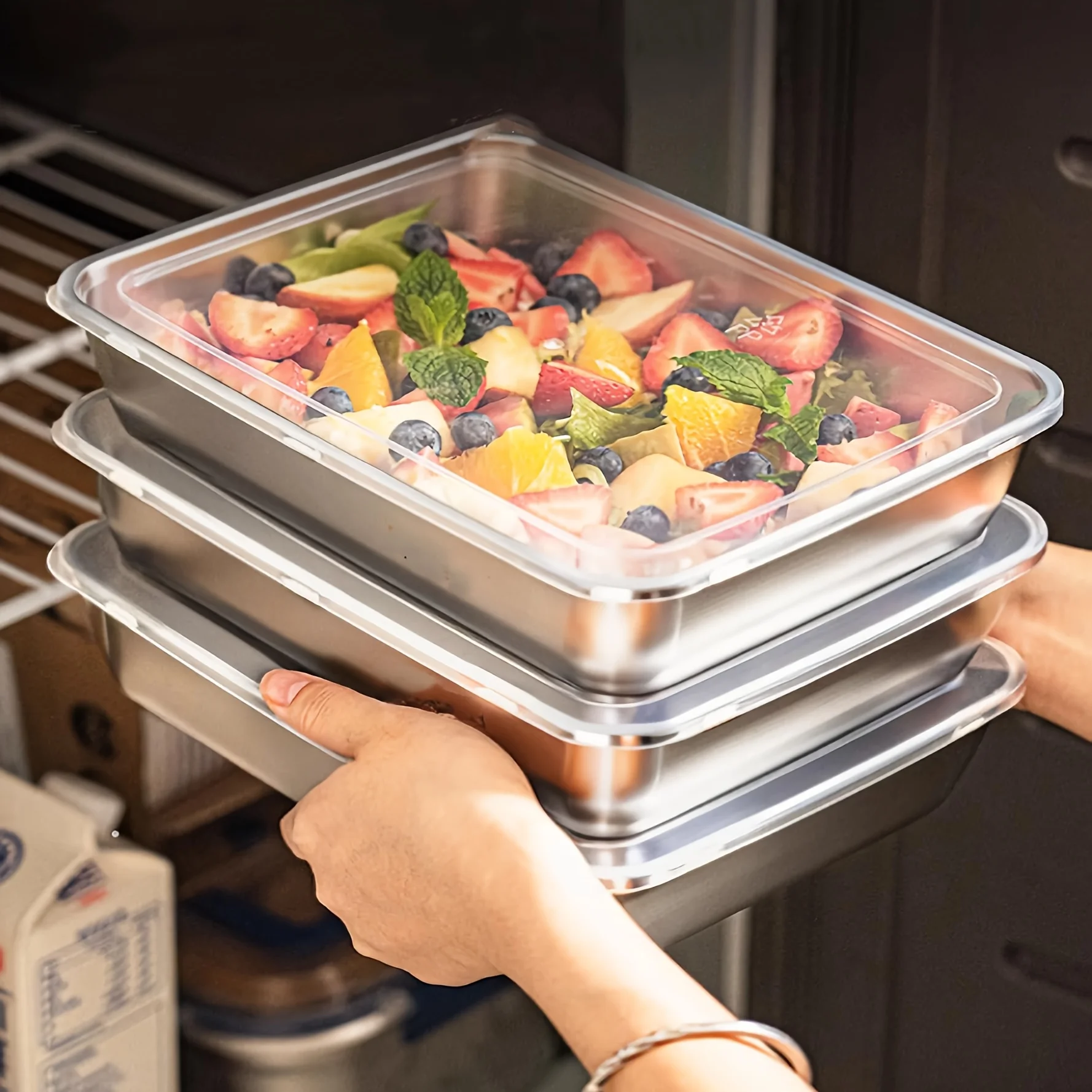 Meal Prep Freezer - Set di 3 Contenitori per Alimenti