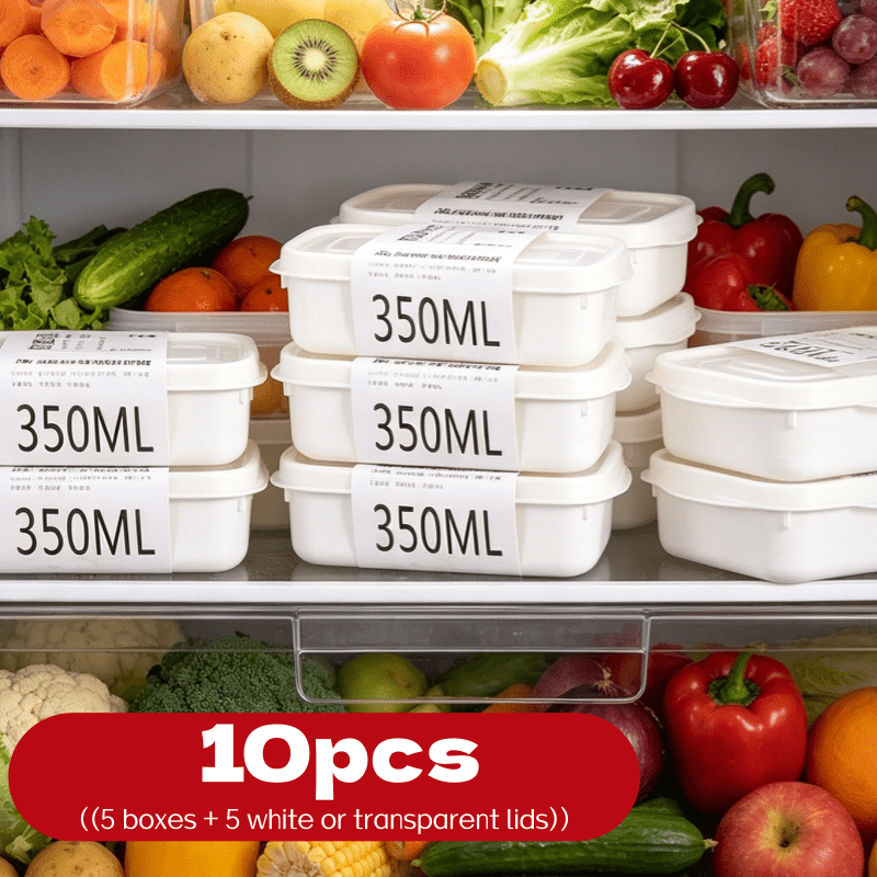 Meal Prep Freezer - Set di 10 Contenitori Impilabili Riutilizzabili