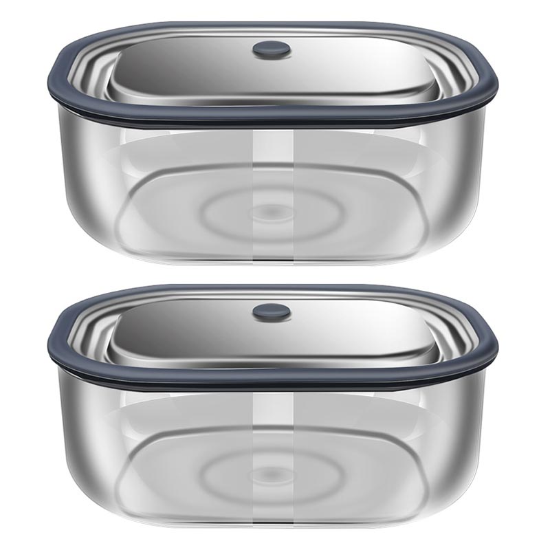 Meal Prep Glass Containers - Scatola per il pranzo rettangolare in