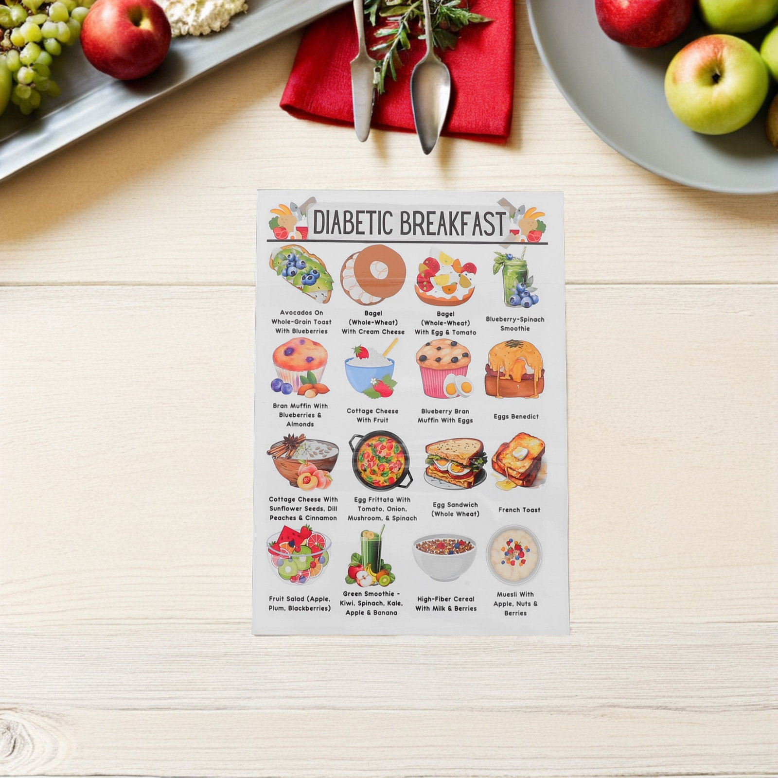 Set di 3 Poster con Grafico Al - Meal Prep Plan recensione e prezzo