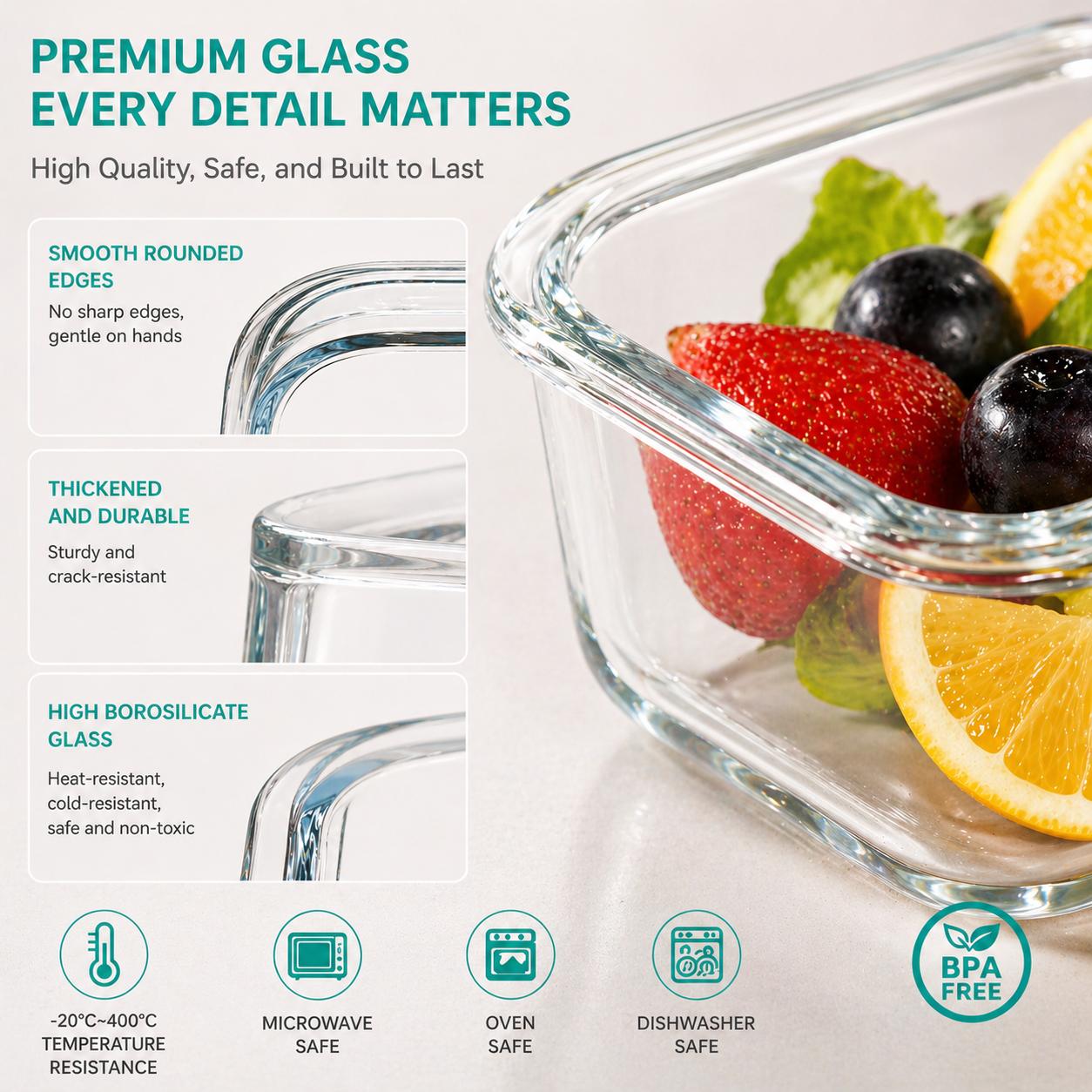 16 contenitori in vetro sigill - Meal Prep Glass Containers recensione e prezzo
