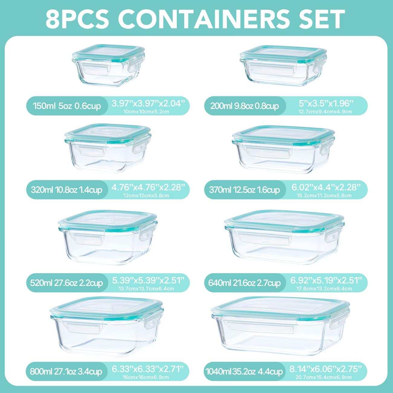 16 contenitori in vetro sigill - Meal Prep Glass Containers recensione e prezzo