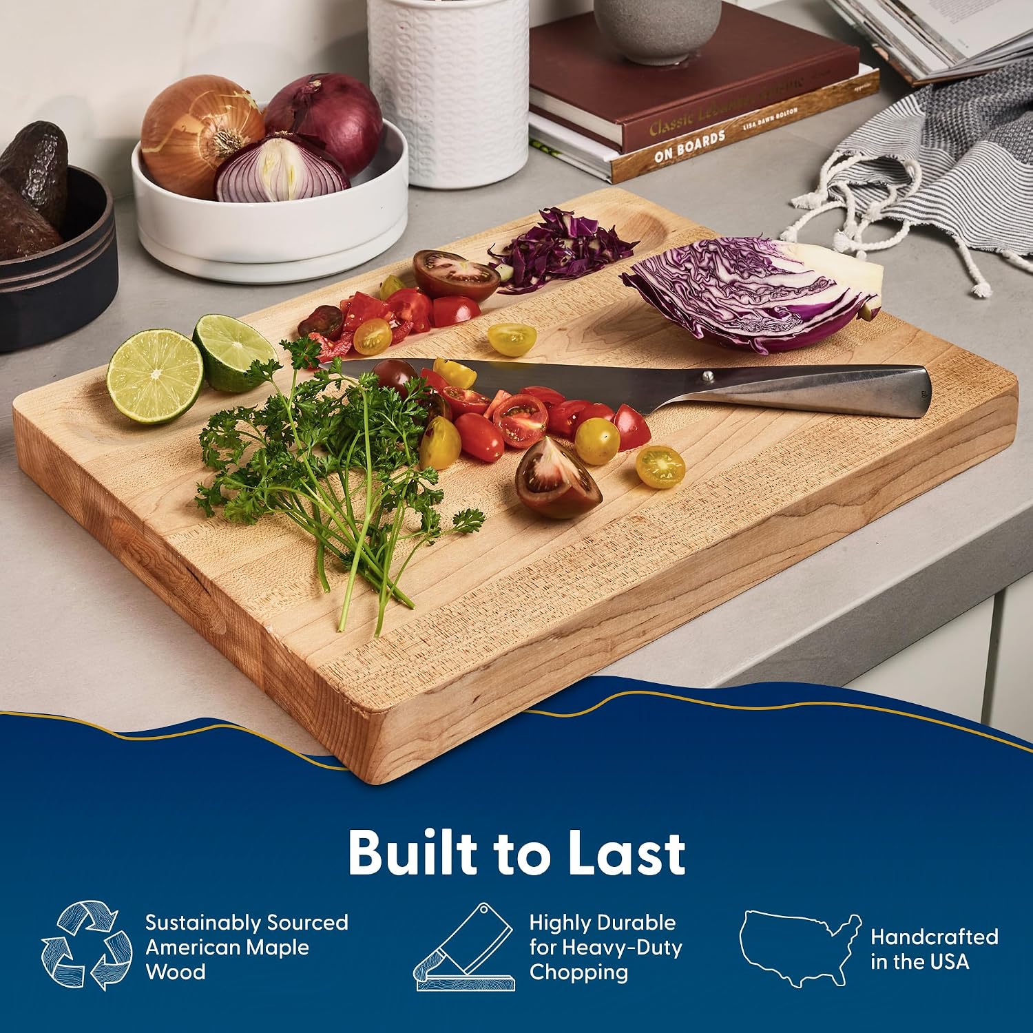 Tagliere in legno di acero dur - Meal Prep For Cutting recensione e prezzo
